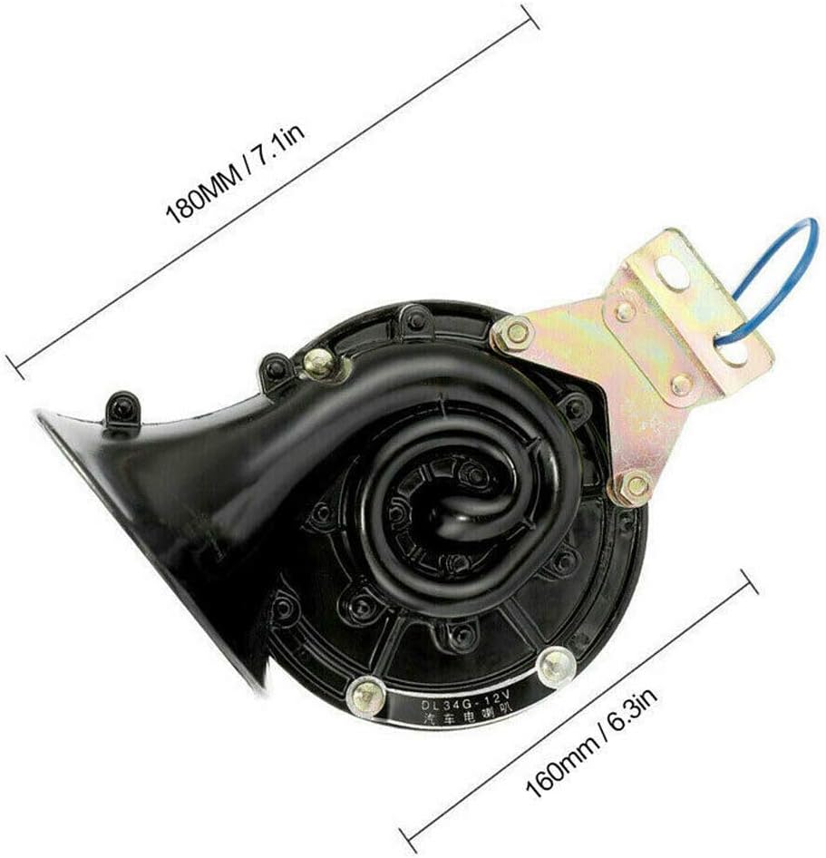 Vehicle Snail Air Horn Warning Buzzer 12-24V Alarm Horn for Car Truck Safe Reverse Parking Horn Loud Sound