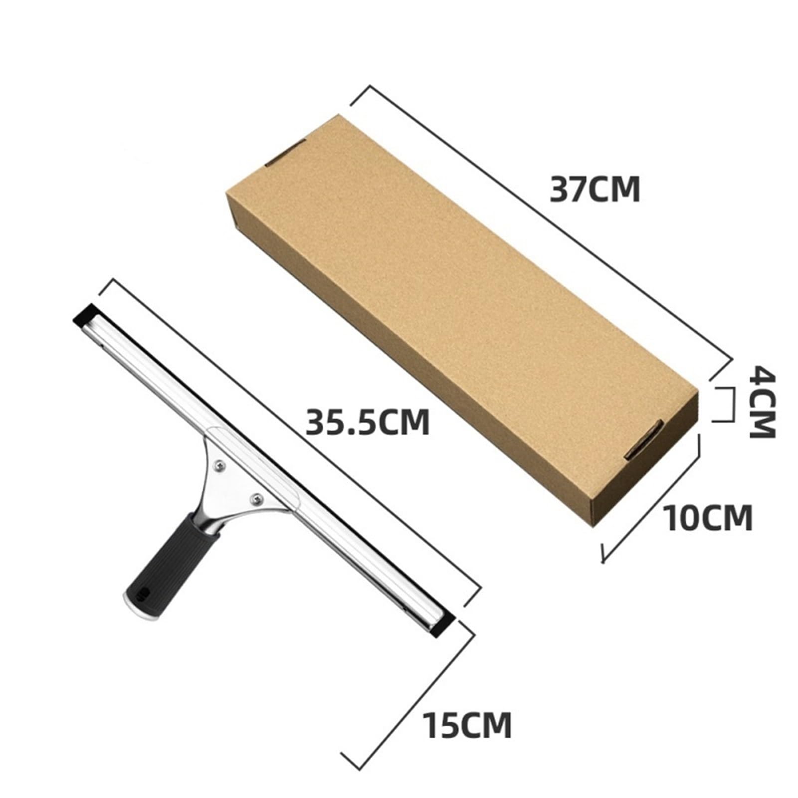 Duschabzieher 1Pcs Edelstahl Nicht Slip Fenster Rakel Nassraum Glas Wischer Haushalt Reinigung Zubehör(2pcs)