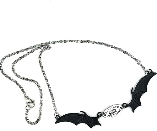 FOURTH WING Rebecca Yarros Basgiath War College Dragon Rider Pendant Necklace Officially Licensed (Black Enamel)