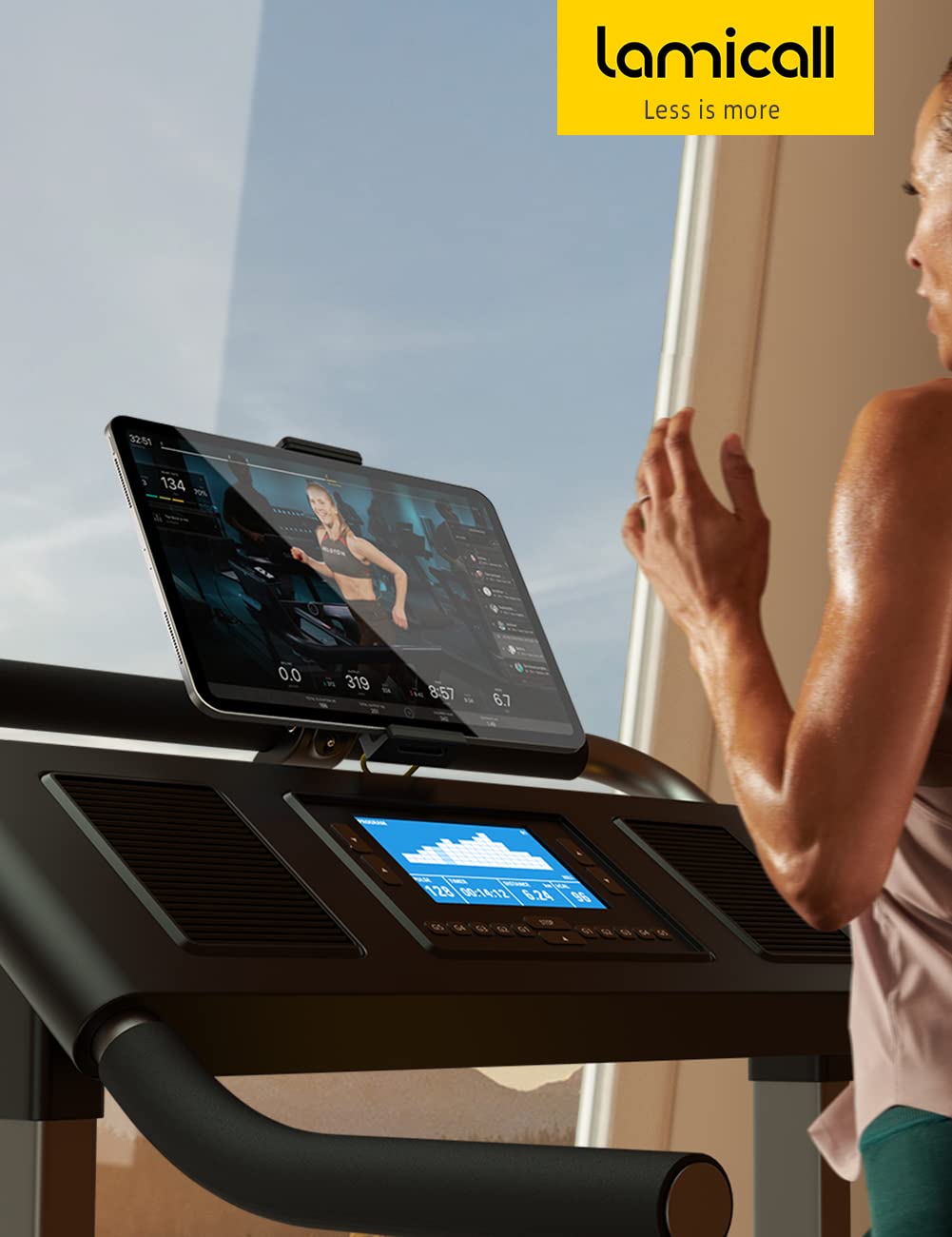 Lamicall Supporto Universale per Tablet 4.7-13" iPad Pro Samsung Tab, Ciclismo Spinning - Nero