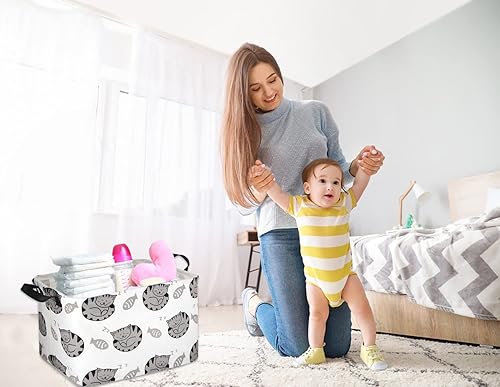 Miniatura 79 de HIYAGON Cesta de almacenamiento para niños, cesta de regalo para bebé, cesta de regalo, cesta organizadora de juguetes lindos, caja rectangular