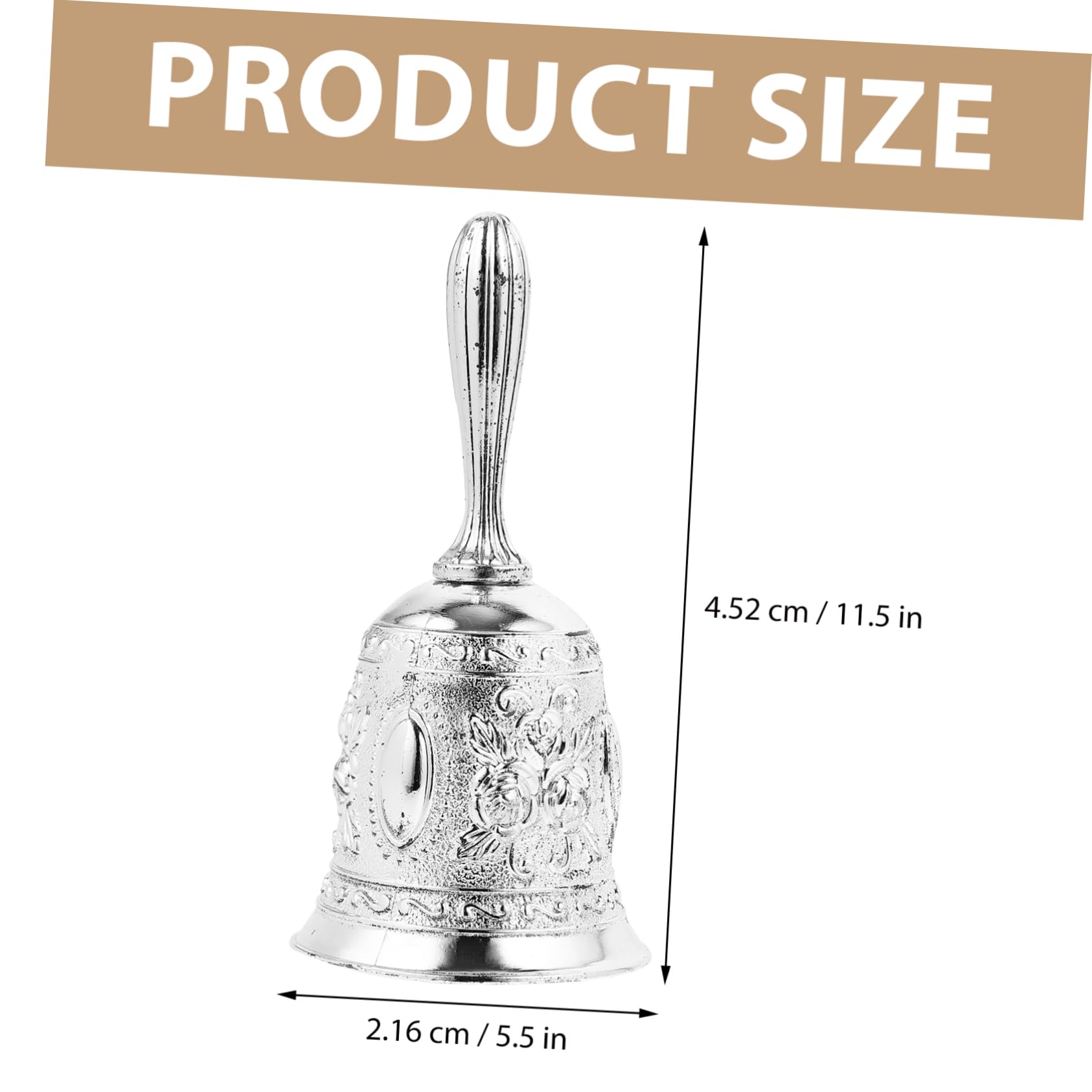 LALAFINA 5piezas Campana De Servicio De Metal Para Campana De Manual Diseño Ergonómico Para Recepción y Decoración