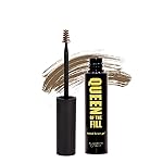 Elizabeth Mott Queen of the Fill Tinted Eyebrow Gel - Brow Filler, Volumizer & Setter - Defines, Shapes & Covers Gray Hairs - Water-Resistant, Long-Lasting - Cruelty-Free - Light Medium Brown 4g