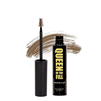 Elizabeth Mott Queen of the Fill Tinted Eyebrow Gel Brow Filler, Volumizer & Setter Defines, Shapes & Covers Gray Hairs Water-Resistant, Long-Lasting Cruelty-Free Light Medium Brown 4g