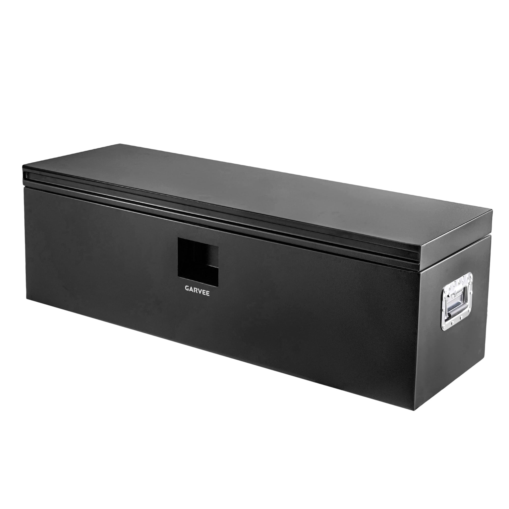 Garvee Black Steel Truck Bed Tool Box, Trailer Tongue Box, Truck Storage Organizer Tool Chest For Truck Bed, RV, Trailer (48 in x 15 in x 15 in)
