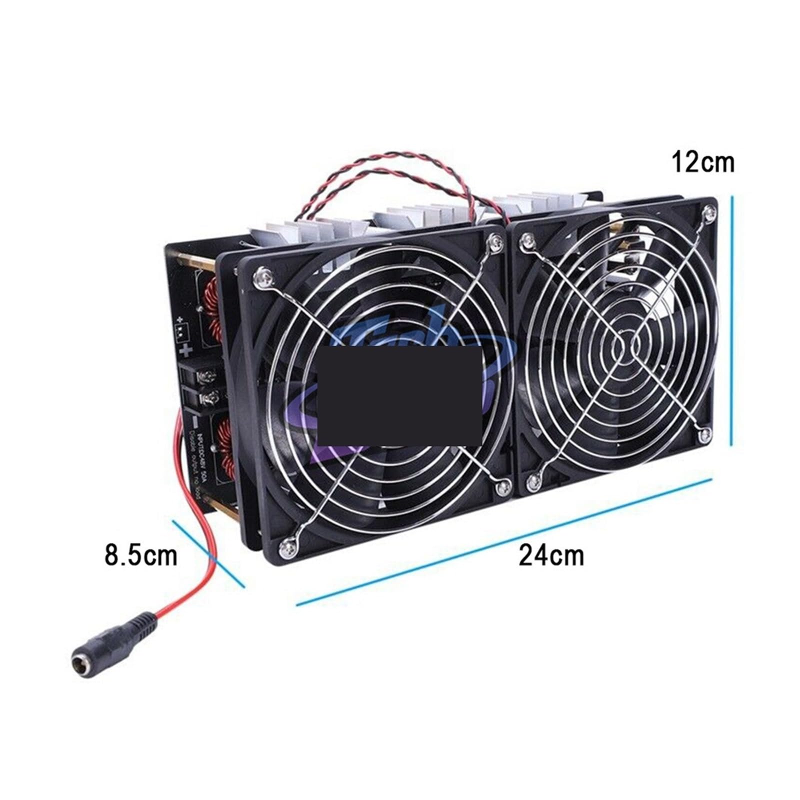 Machine de chauffage par Induction ZVS 1800W 2500W, Module de carte PCB, pilote Flyback, Interface de ventilateur de refroidissement + bobine Équipement de chauffage par induction haute(1800W)