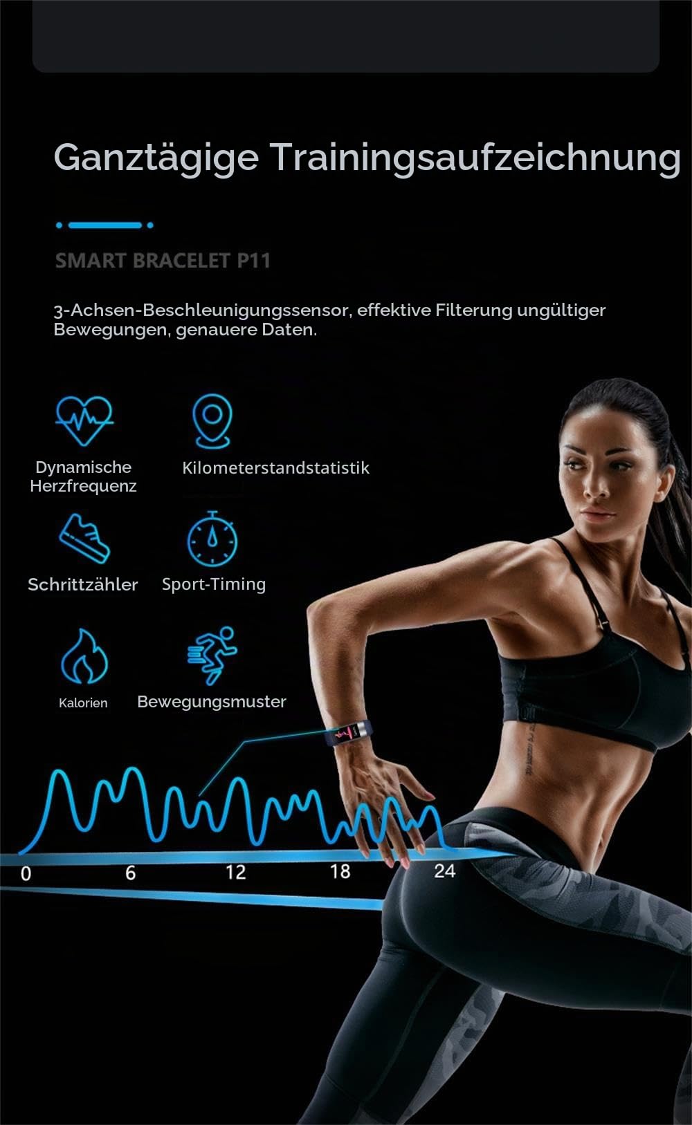 MEIION Frendorf | Smart Armband Blutdruckmonitor | EKG, Herzfrequenz, Sauerstoffsättigung & Schlaftracker Smart Armband mit Blutdruckmonitor, EKG, Herzfrequenz, Sauerstoffsättigung & Schlaftracker