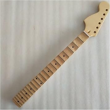 Electric Guitar Neck Full Scalloped 21 Fret Maple Guitar Neck Parts Inverted Big Head Stock 25.5"