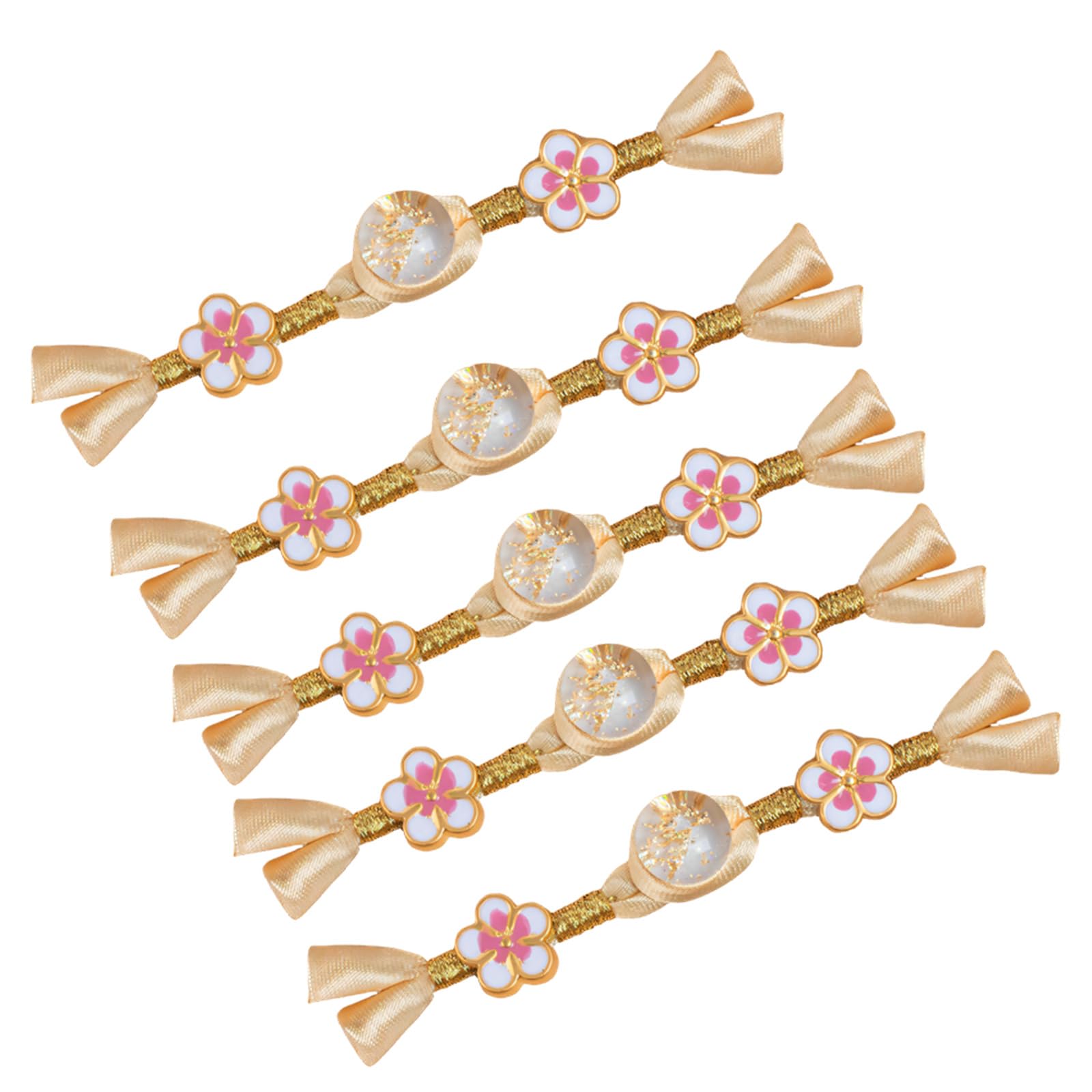 Alloneslife Turmeric 5Pcs Traditional Chinese Knot Button Closure Decorative Sewing Button Fasteners For Wedding Dress Costume Decoration Old Dressmaking Components