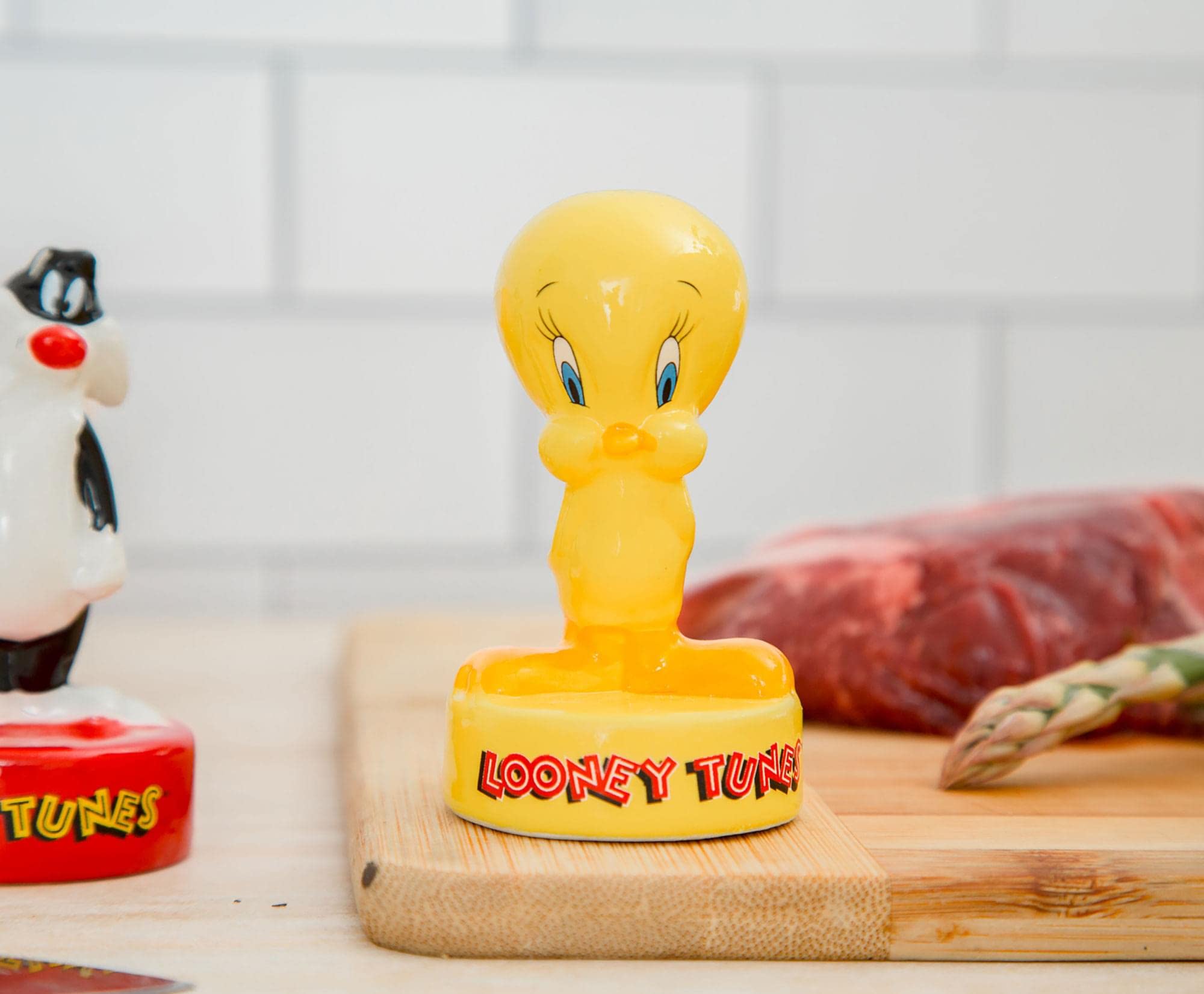 Looney Tunes Sylvester and Tweety ceramiczne solniczki i pieprzniczki | zestaw 2 szt