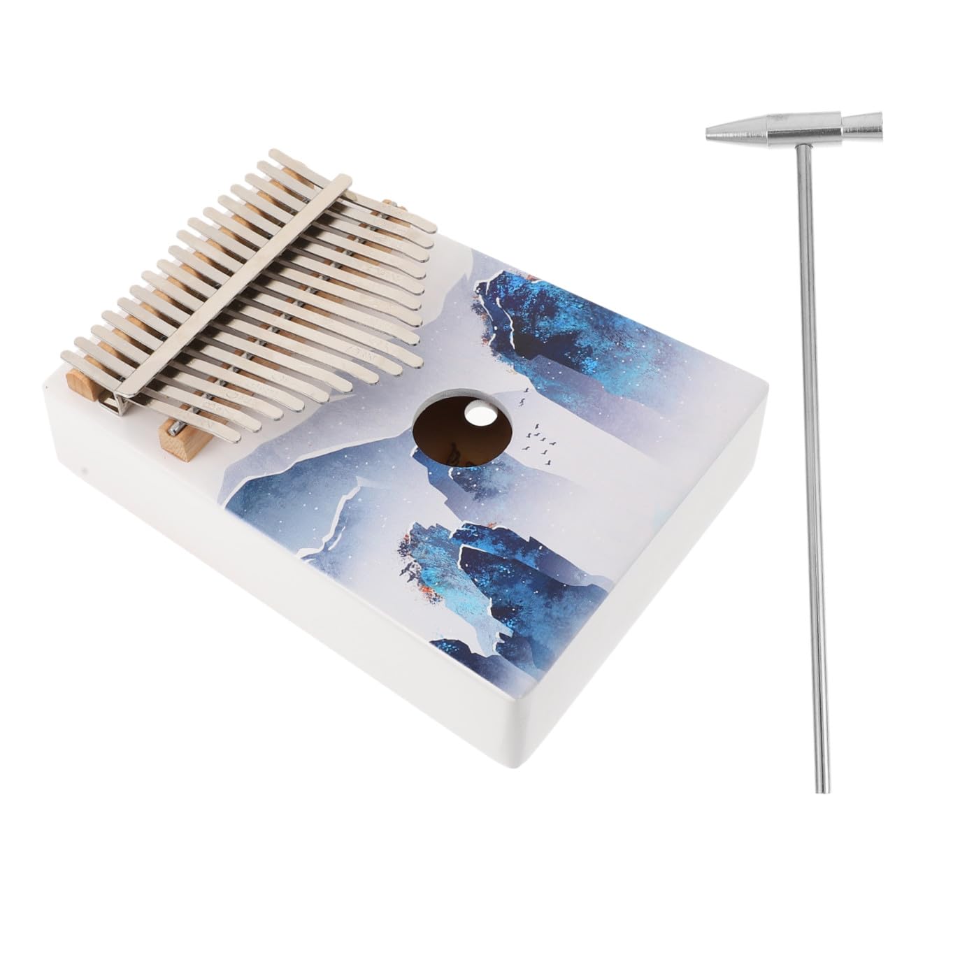 1satz Kalimba Daumenklavier Weißem Kiefernholz Tasten Tragbares Für Anfänger Hochwertiges Musikinstrument Mit Melodischem Erlernen Von Musikstücken