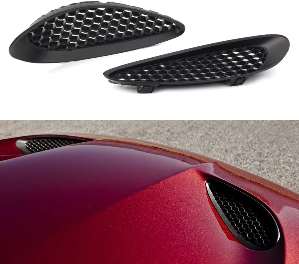 LIRU Car Auto Hood Vent Trim Bezel for Jeep for Grand Cherokee WITH 6.4L 2012 2013 2014 2015 2016 2017 2018 2019,Left & Right