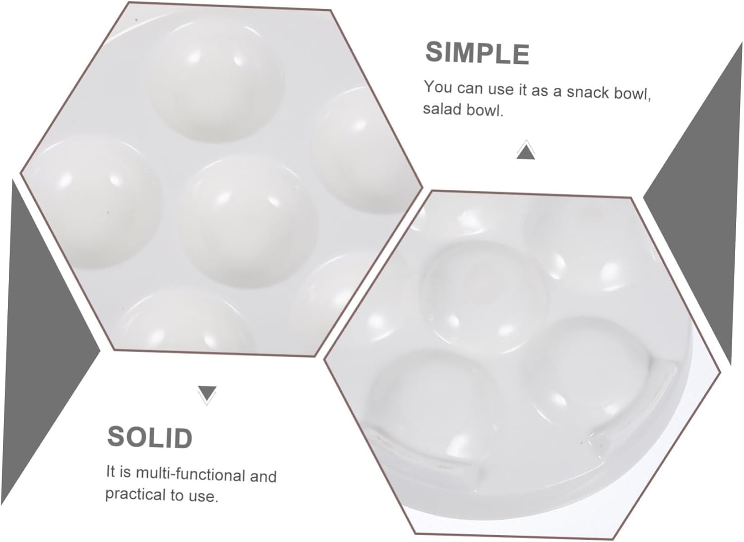 4pcs Ceramic Escargot Baking Dish Set Dual Handle Porcelain Snail Plates for Appetizers Food-safe Escargot Serving Dish for Home Entertaining