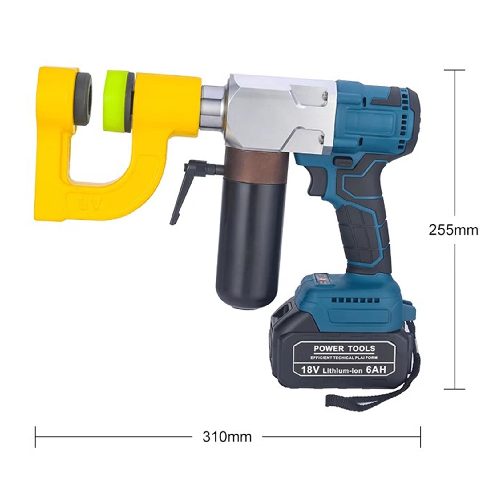 Punzonatrice idraulica elettrica Portatile da 16-32 mm, Ponte per Fori in Metallo con Canale per Cavi, punzonatrice idraulica con 6 matrici