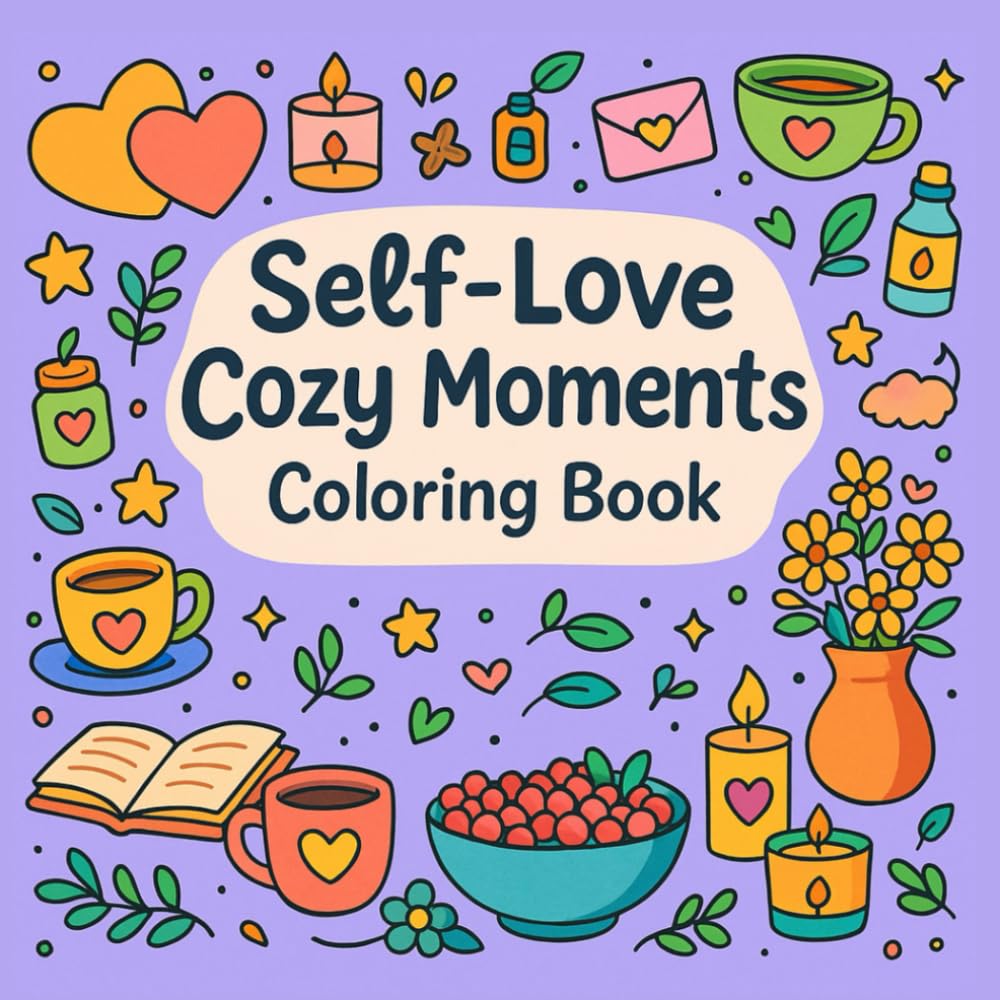 Self-Love & Cozy Moments Coloring Book: A Cozy Coloring Escape for Stress Relief, Self-Care & Inner Peace