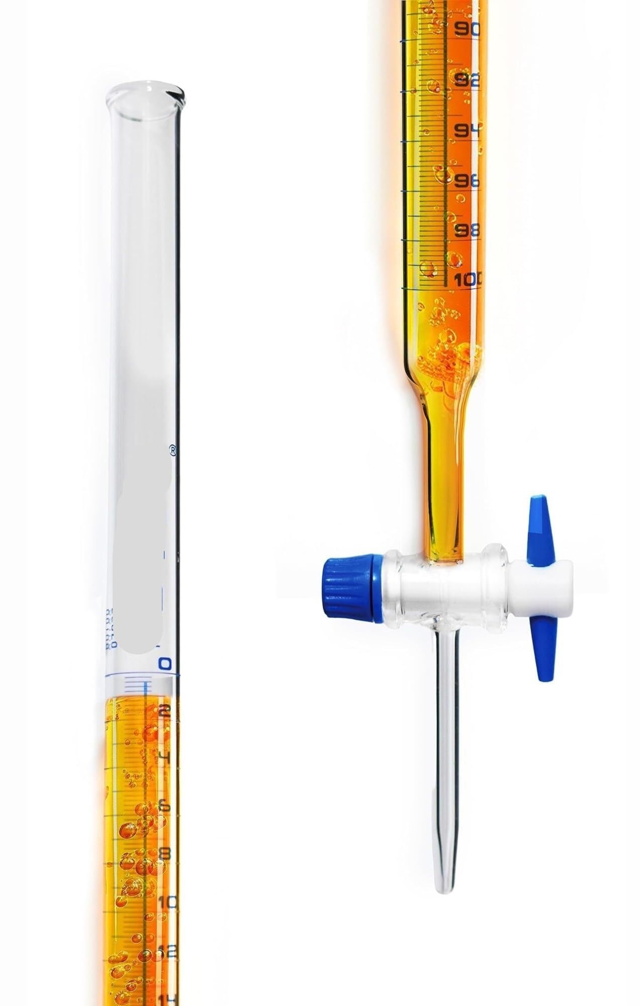 Buretas de vidrio, Bureta de vidrio Schellbach 50 ml Clase A PTFE Llave paso DIN 12700 ISO 385 for laboratorio