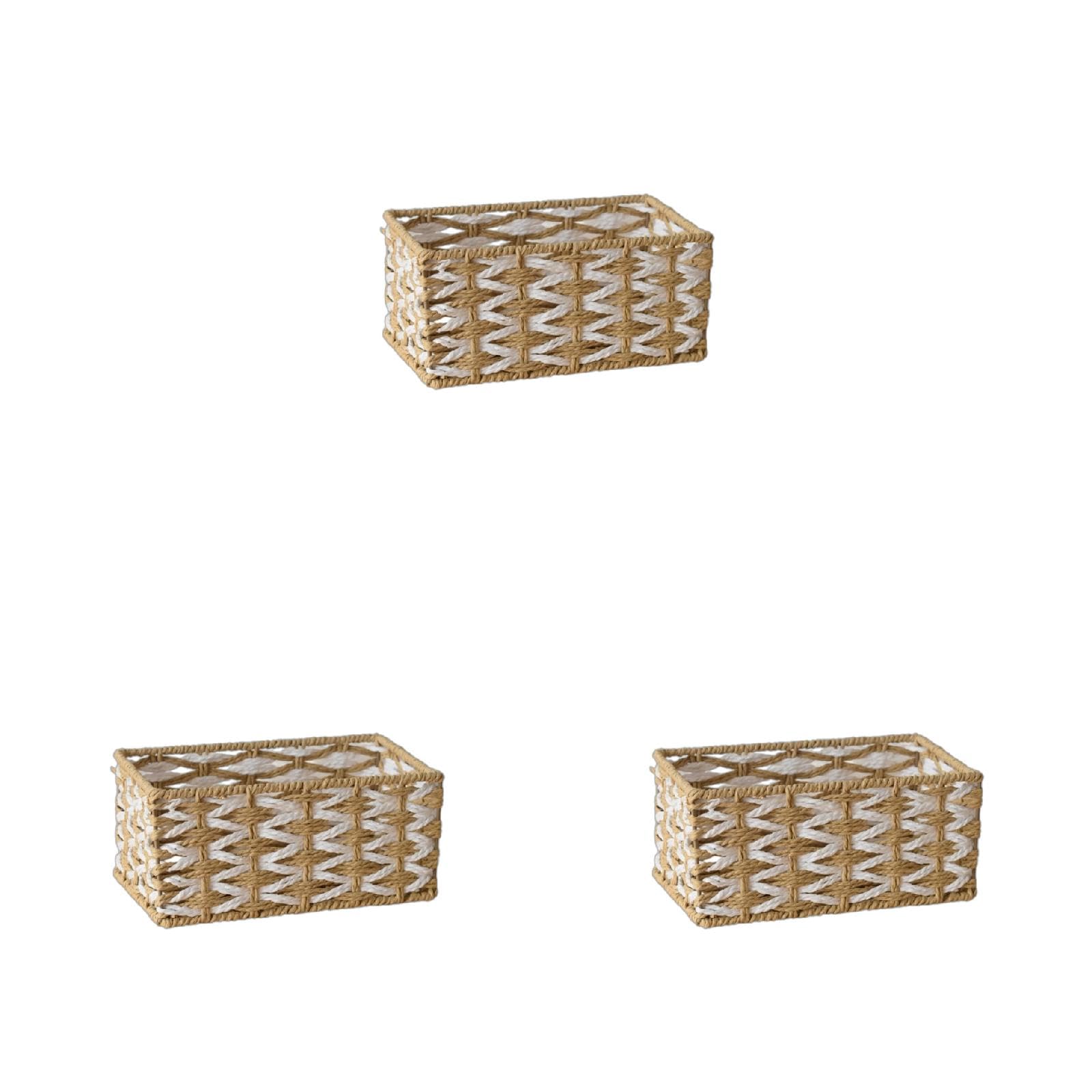 Panier de rangement tissé pour éliminer le désordre sur la commode de chambre