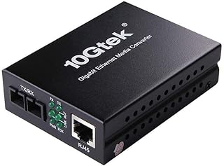 Gigabit Single-Mode SC Fiber to Ethernet Media Converter, Built-in SFP LX Fiber Module, 1310nm, SMF, Duplex, up to 20-KM, 1000Base-LX (Dual SC Fiber) to 10/100/1000Base-TX (UTP/STP/Cat5e/Cat6 RJ45)