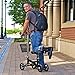 Roscoe Medical Knee Scooter for Adults for Foot Surgery, Foldable & Adjustable Knee Walker for Broken Foot & Leg Injuries, Crutch Alternative, Knee Rover, Dual Pad, (Up to 350lbs, 8' Wheels), Black