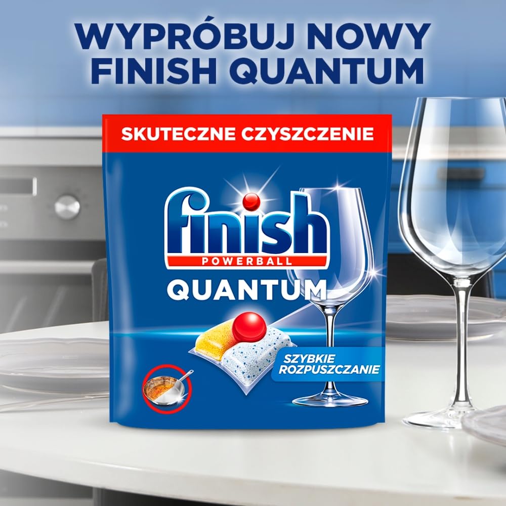Finish Powerball Quantum – 120 tapas todo en 1 – Citroen Geur – Paquete reciclable