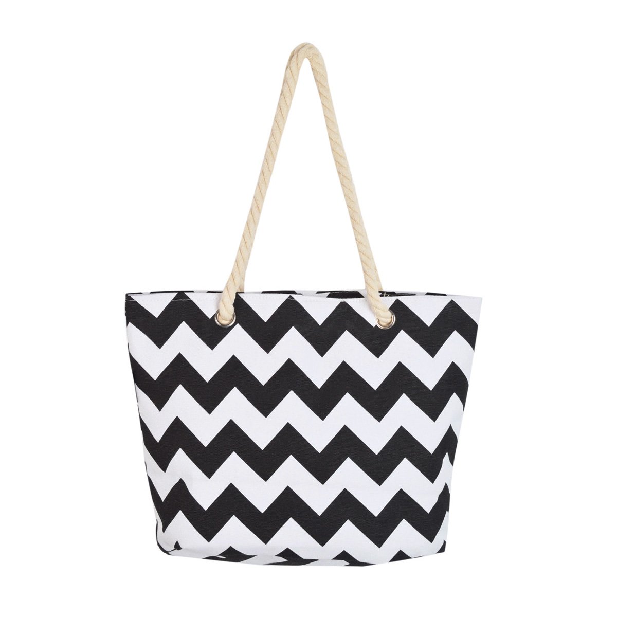 Premium Large Chevron Zig Zag Canvas Tote Shoulder Bag Handbag - Diff Colors