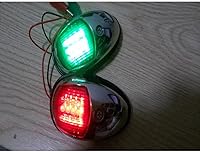 Vista 3 de Luz de navegación de anclaje de popa LED de montaje lateral de 2 piezas para yate marino NAV que indica fácil de montar