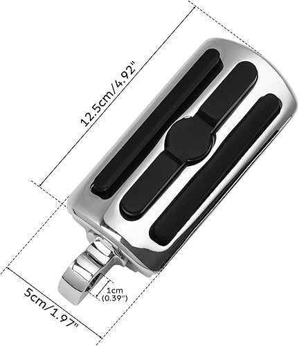 Miniatura 2 de TCMT - Estriberas de pie de carretera para Harley Electra Street Glide Road King (Estribos estilo A, cromados)