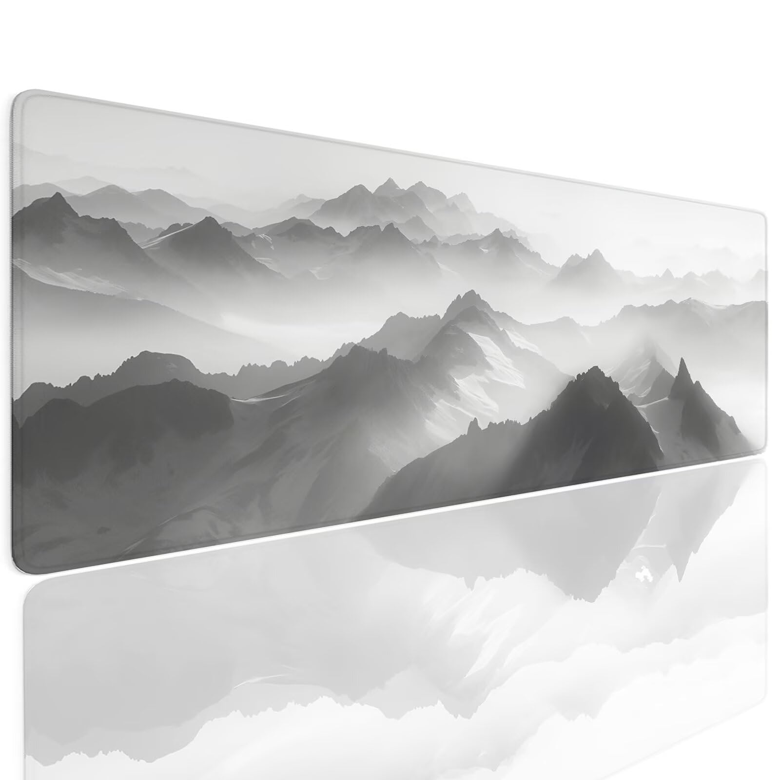 Tappetino per Mouse da Gioco XXL 1400x800x4mm Grande Tappetino Mouse Bianco, Mouse Pad con Impermeabile, Tappetino Scrivania con Base in Gomma Antiscivolo, Tappeto Sottomano Scrivania Lavabile 4-1246
