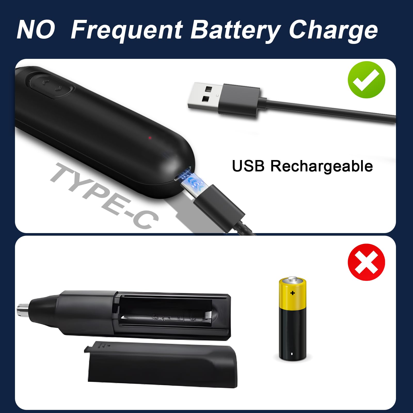 Trymer do nosa, strzyżenie włosów i uszu USB, ekran LCD, IPX7 trymer do uszu, maszynka do golenia nosa dla mężczyzn i kobiet