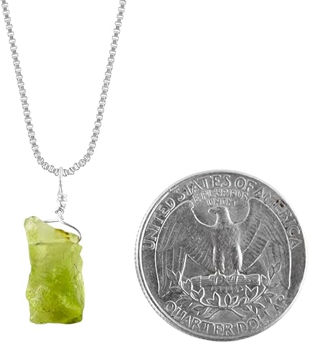 Natural Raw Green Peridot Jewelry Pendant Necklace For Women, Stone Rough Crystal Gemstone Dainty, Chakra Crystals, August Birthstone, Silver Plated