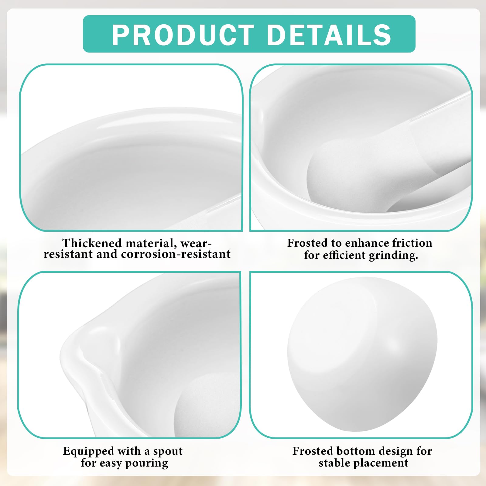 Juego de 2 mini morteros de porcelana y mortero de porcelana, triturador de hierbas, cuenco de molienda de cocina con 2 cepillos para condimentos, sésamo, hierbas, medicina (80 mm)