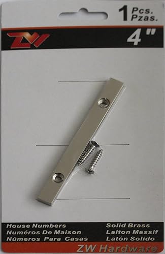 Miniatura 2 de ZW Hardware B100 - Símbolo de casa chapado en níquel mate (latón macizo, 4 pulgadas)