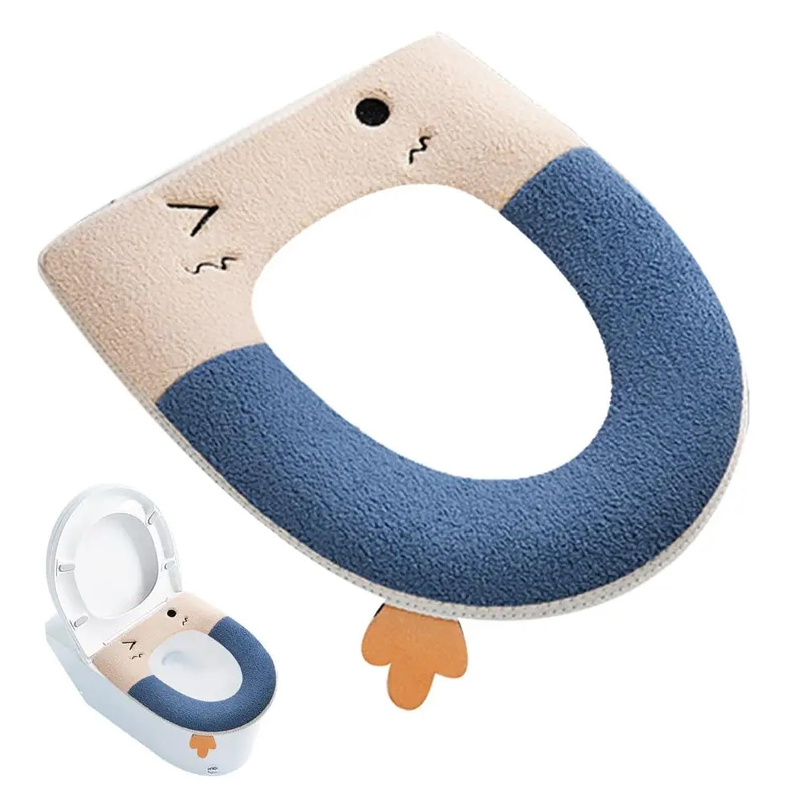 Universal Winter Warme Wc Sitz Abdeckung Wc Sitz Mit Griff Zipper Wc Kissen Verdicken Sitz Matte Badezimmer Aceesories (Size : E)