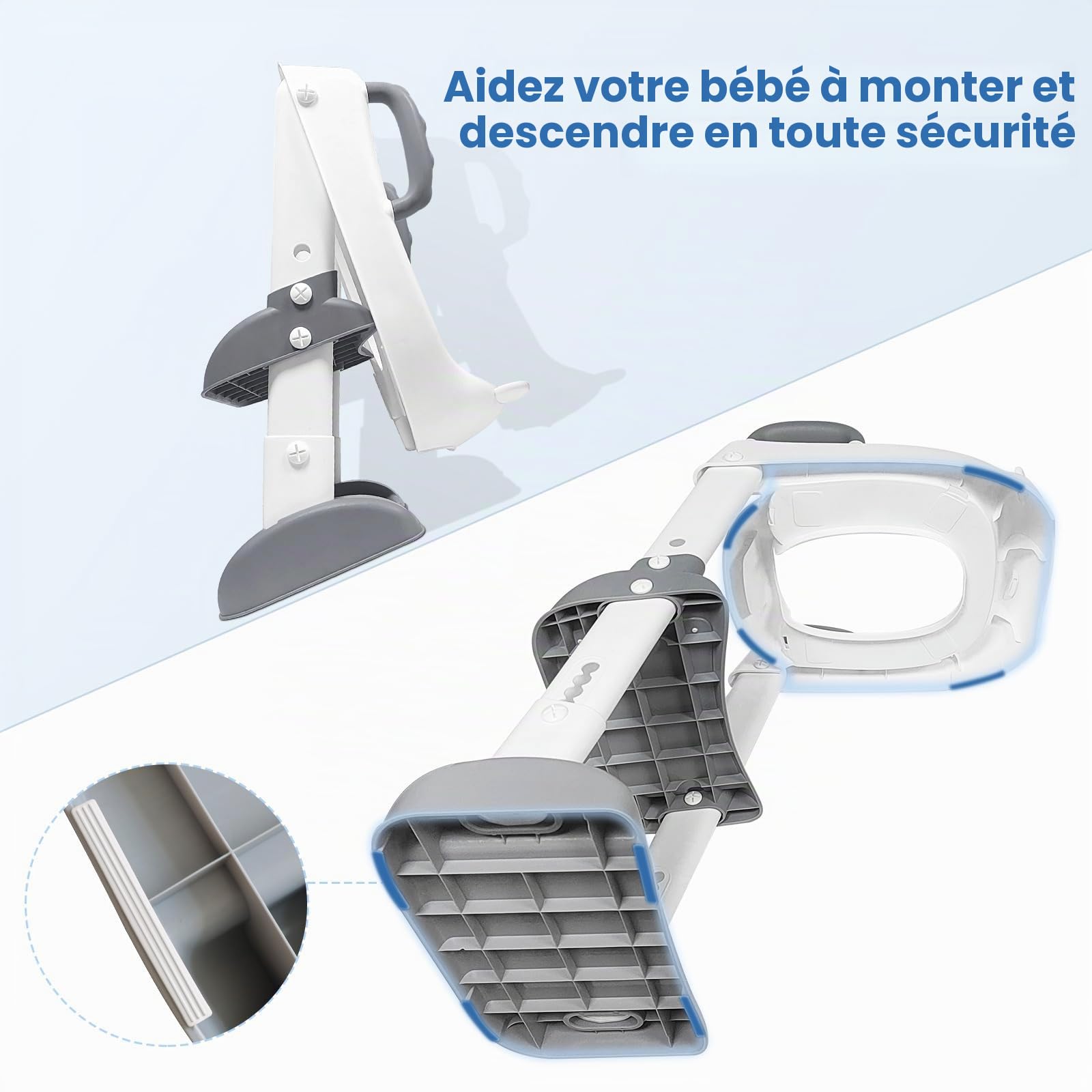 Reducteur Toilette Enfant Réducteurs, Rehausseur Toilette Enfant Réducteur Toilette Enfant Adaptateur Toilette Enfant Coussinet Antidérapant Siege Toilette Enfant, Avec L'oreille
