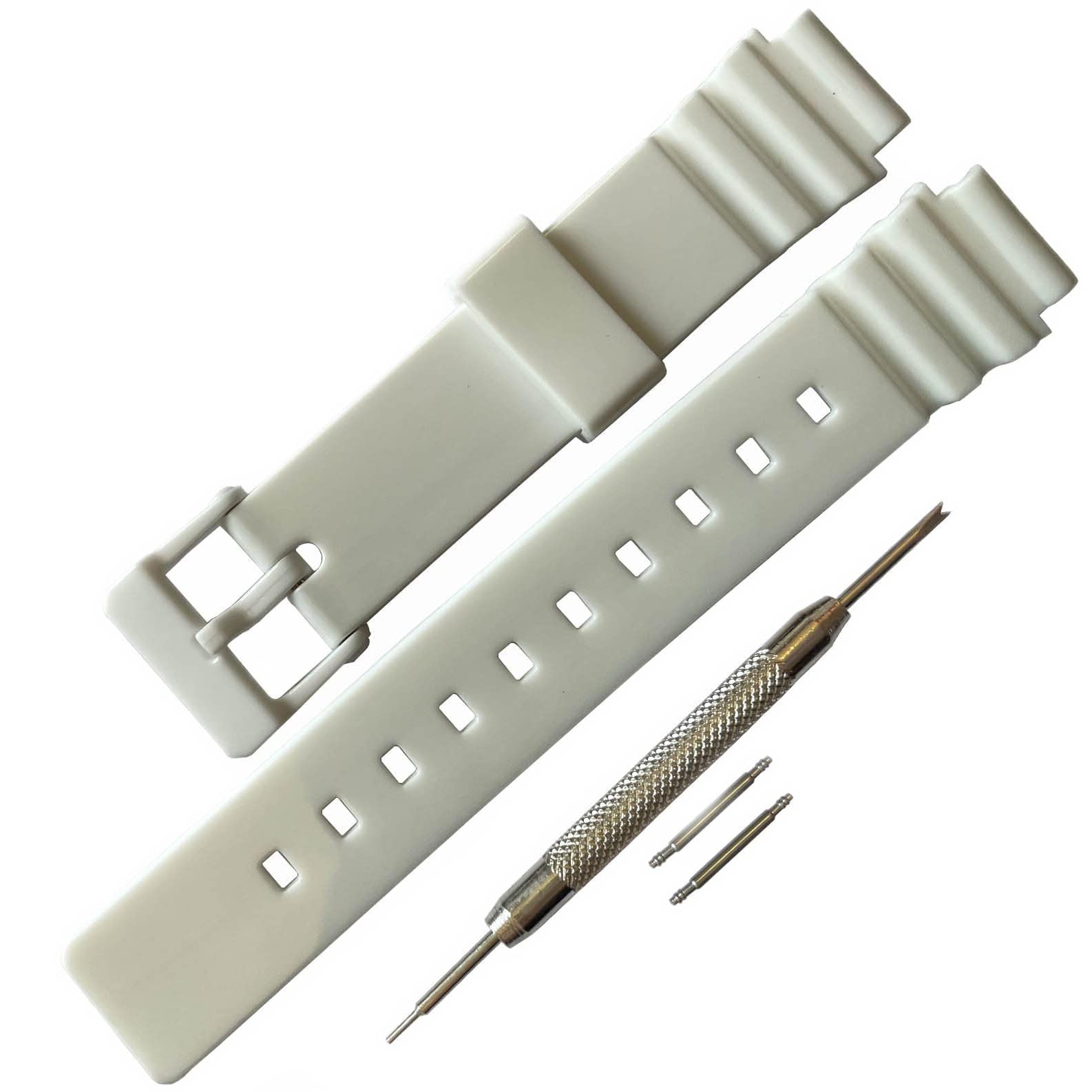 交換用腕時計バンド カシオ レディース LRW200H (White)