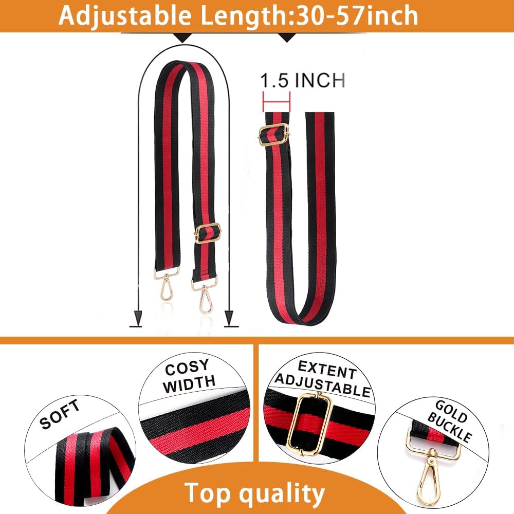 S-Jacorry Purse Strap Replacement Crossbody Wide Shoulder Strap Adjustable Canvas Straps Handbag Strap Replacement Belts image 4