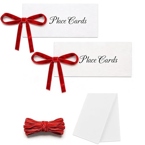 60 Pcs Table Place Cards & Gift Tags with Velvet