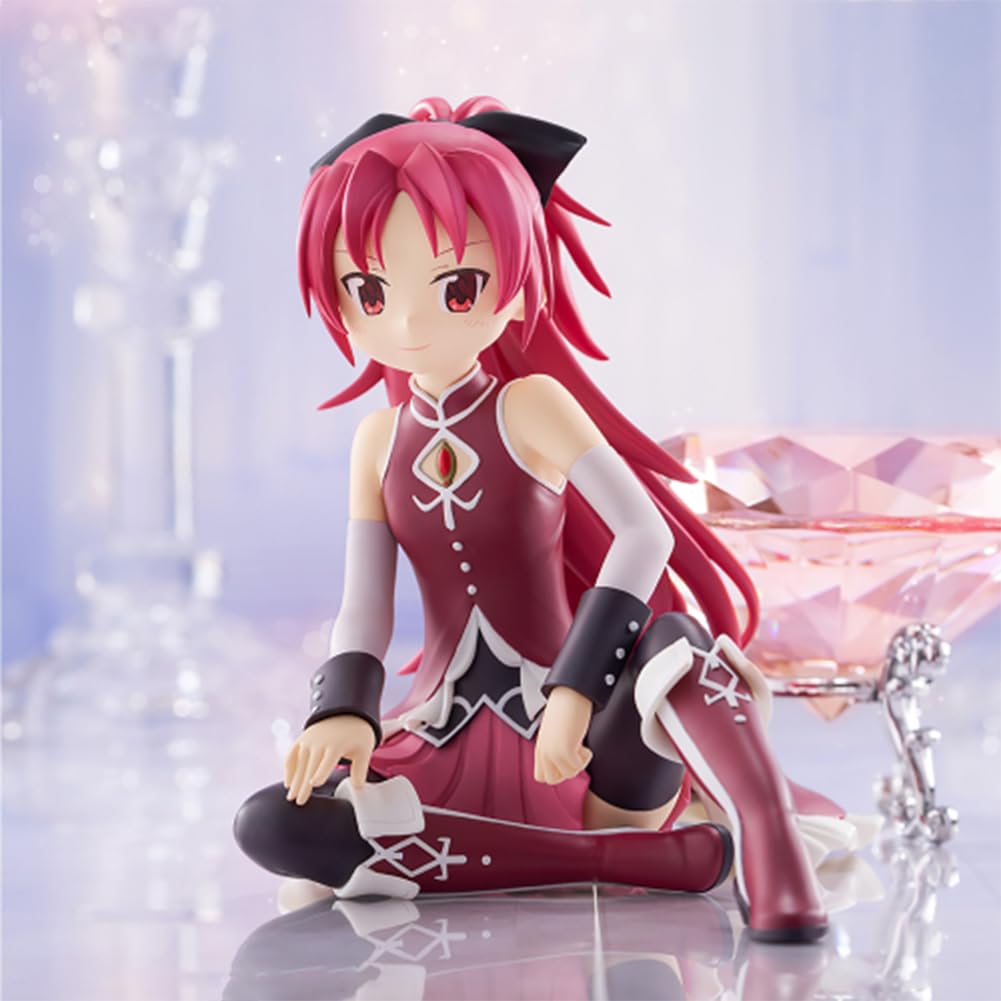 Zhongkaihua Zestaw figurek anime, kawaii, figurka kolekcjonerska dla fanów, 2 szt | Tomoe Mami i Kyouko statuetka siedząca, figurki anime uroczy model z PCW, dekoracja biurka prezenty dla fanów