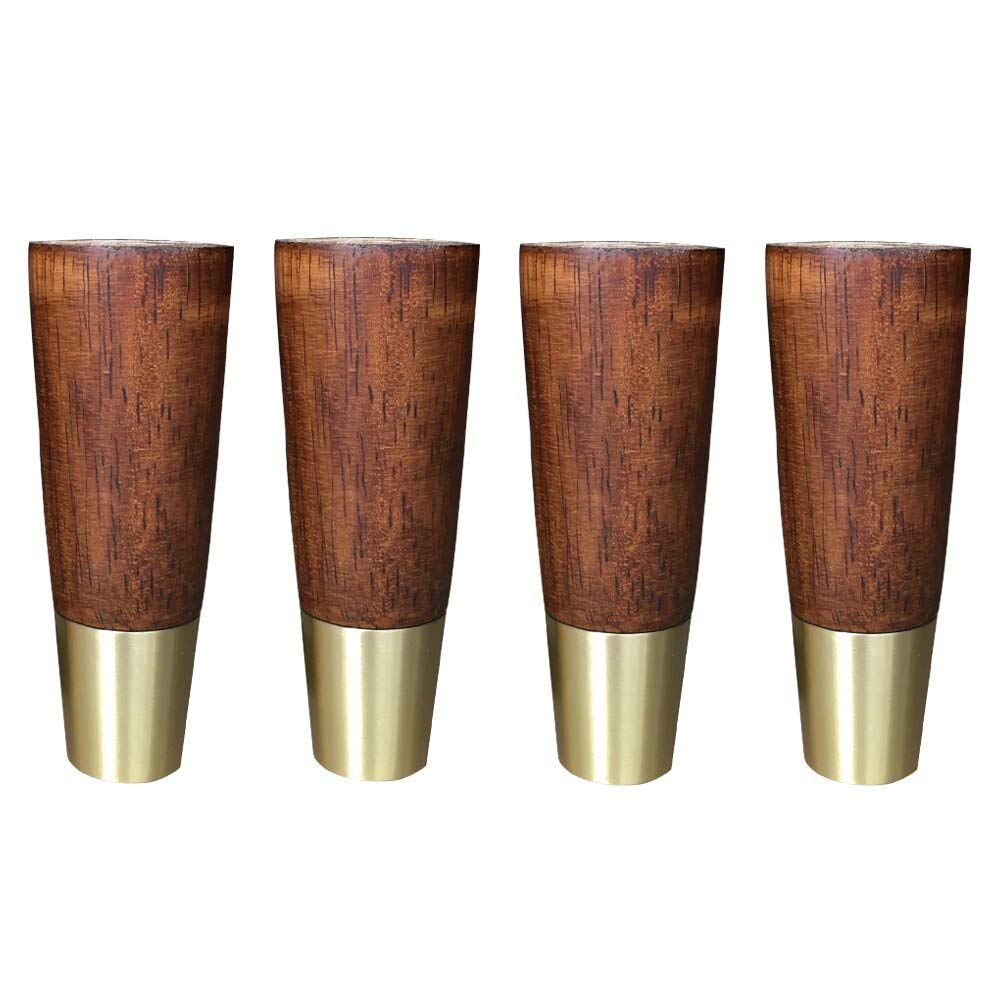 UNIQUELLA Pack of 4 Pcs Sofa Hardware Rose Wood Leg 4 Inch Wooden Sofa Furniture Brown Finish Heavy Model Cone Shape Mounting Screw Included (B09Y26Y4F6) Amazon Price History, Amazon Price Tracker
