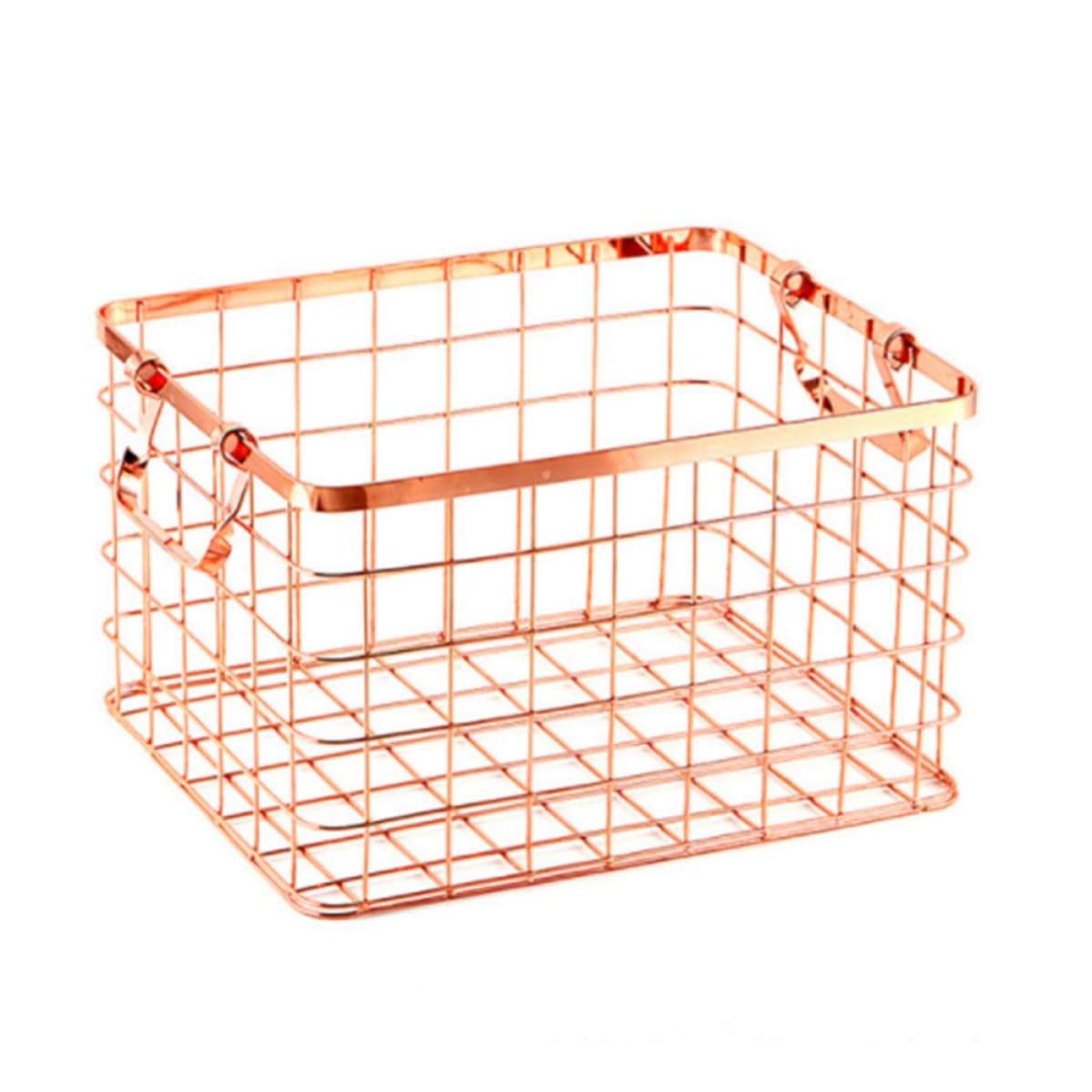 Cesta Fácil de Transportar de Hierro Dorado de Almacenamiento Estilo Nórdico Resistente Corrosión y para Adecuado para Mantener el Hogar Ordenado Ropa y Toallas