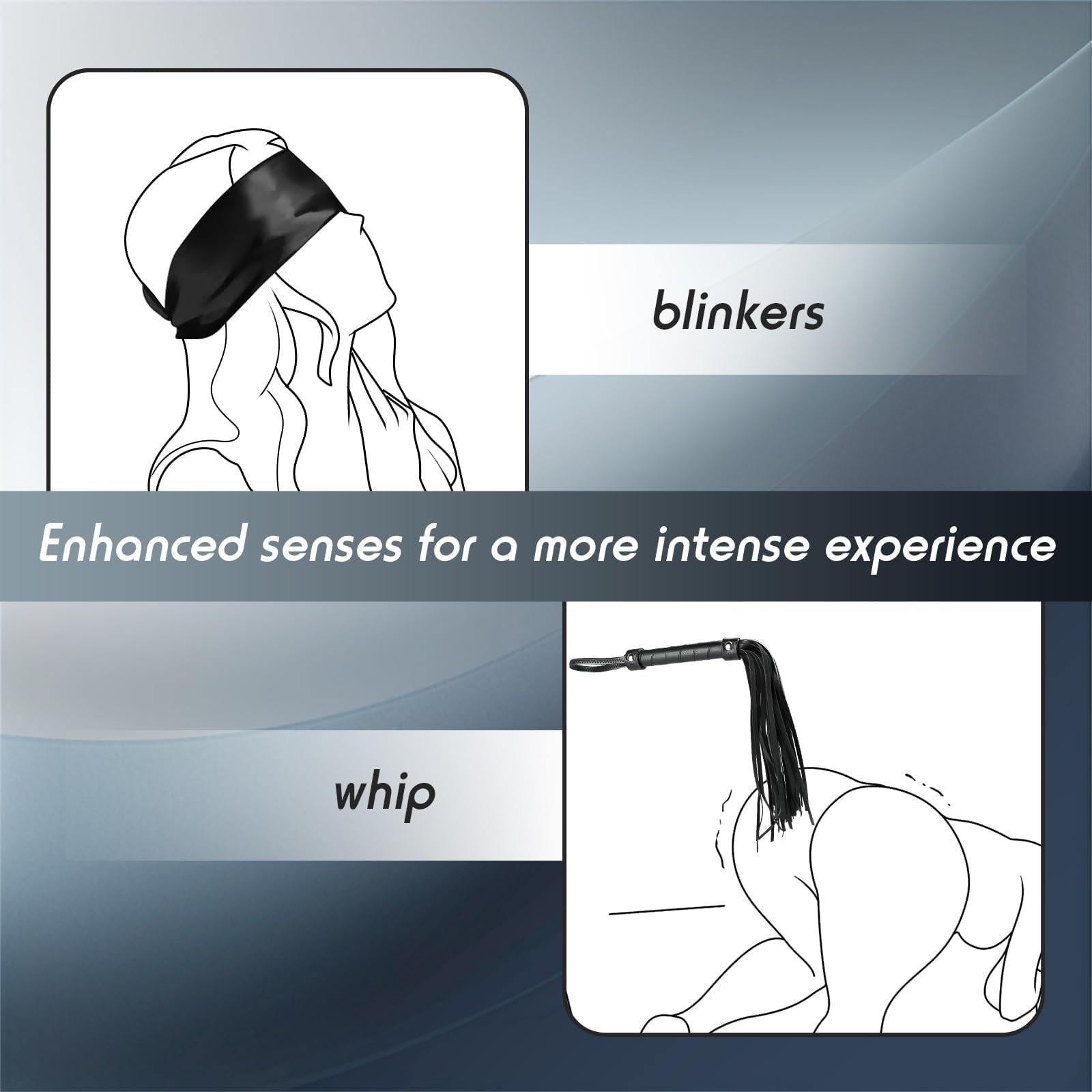 Barra separadora para bondage,kit de ataduras BDSM, juguetes sexuales para parejas,juguete sexual para adultos con 4 esposas ajustables, látigo y venda para los ojos,equipo y accesorios bondage(negro)
