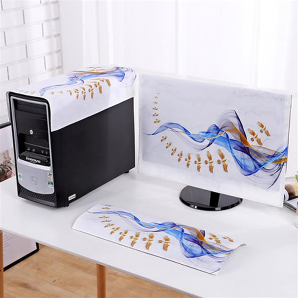 Set 3 Custodie Protettive Per PC - Per Monitor, CPU E Tastiera, Antipolvere, Design Animale, Fino A 24 Pollici - Foto 6