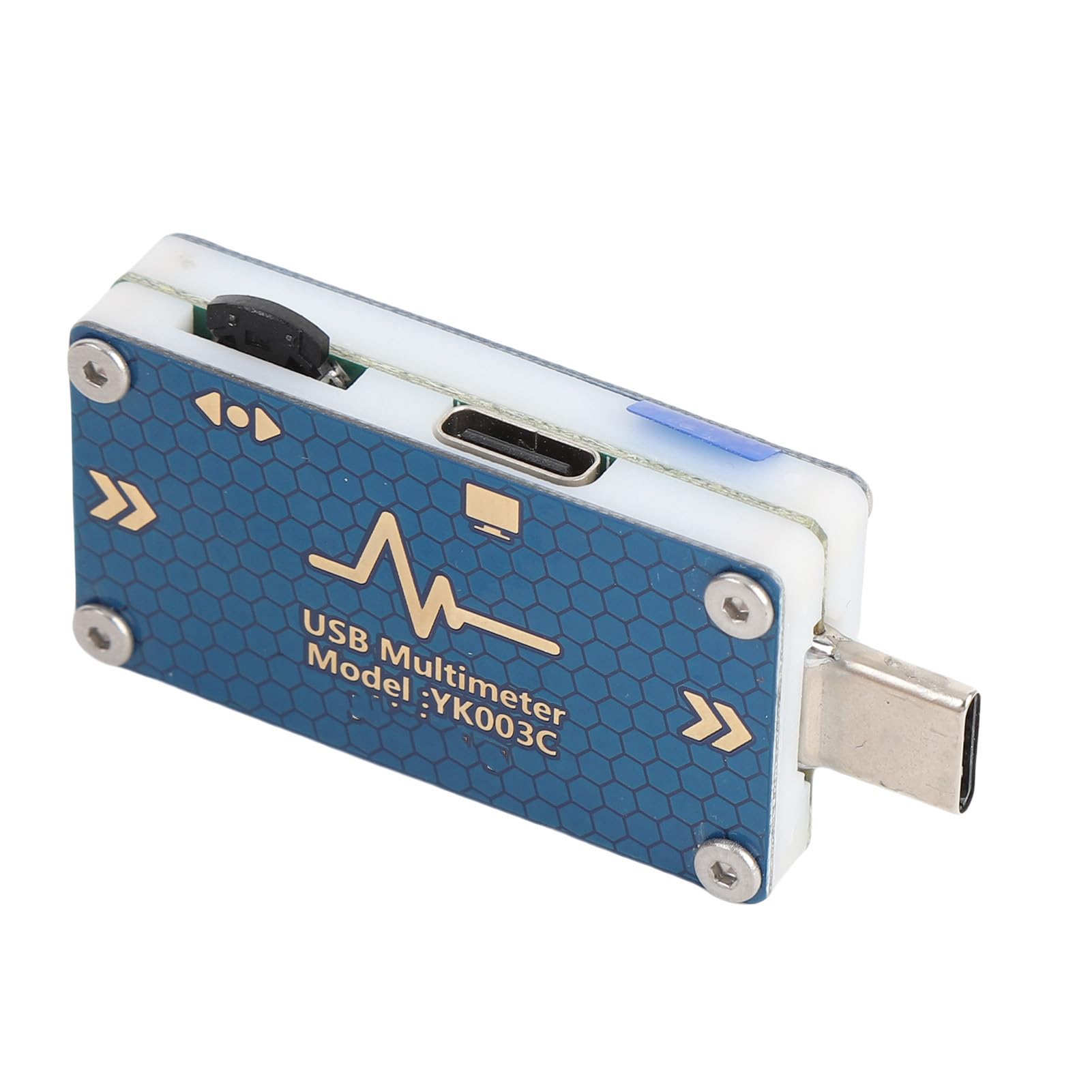 Jeffergarden Probador USB C USB PD3.1 EPR AVS TBT4 USB4 Multímetro 0-24 V Medidor de Potencia de Corriente de Voltaje con Carcasa de Aleación de Aluminio para Medición de Resistencia del