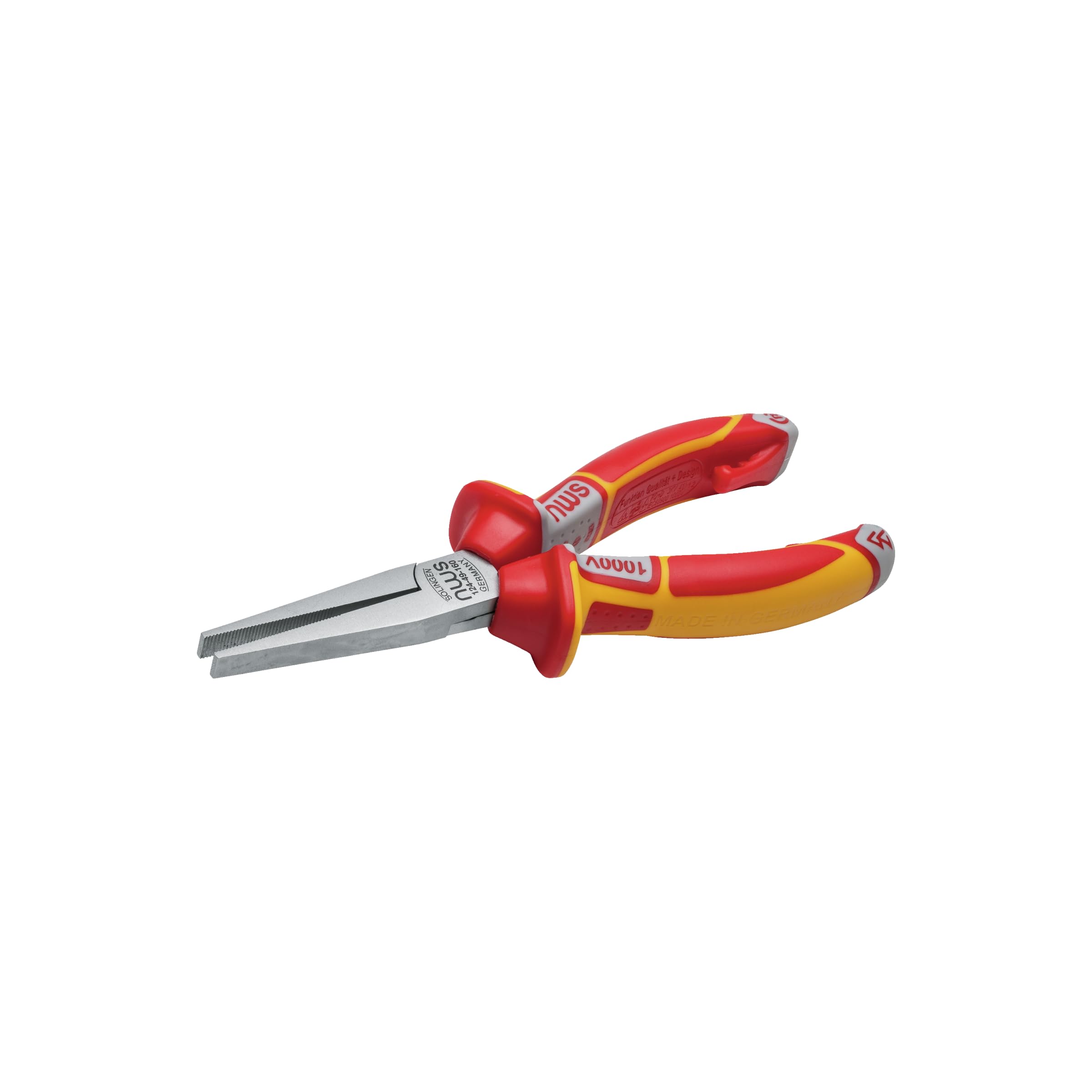 NWS 124-49VDE-160 - Alicate boca plana larga de 160 mm.