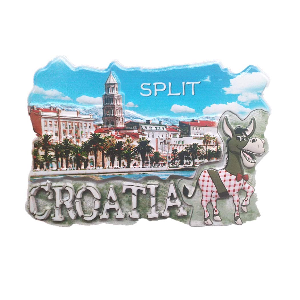 3D Split Croatia Fridge Magnet Travel Souvenir Gift Home Kitchen Refrigerator Decoration Magnetic Sticker Craft Collection