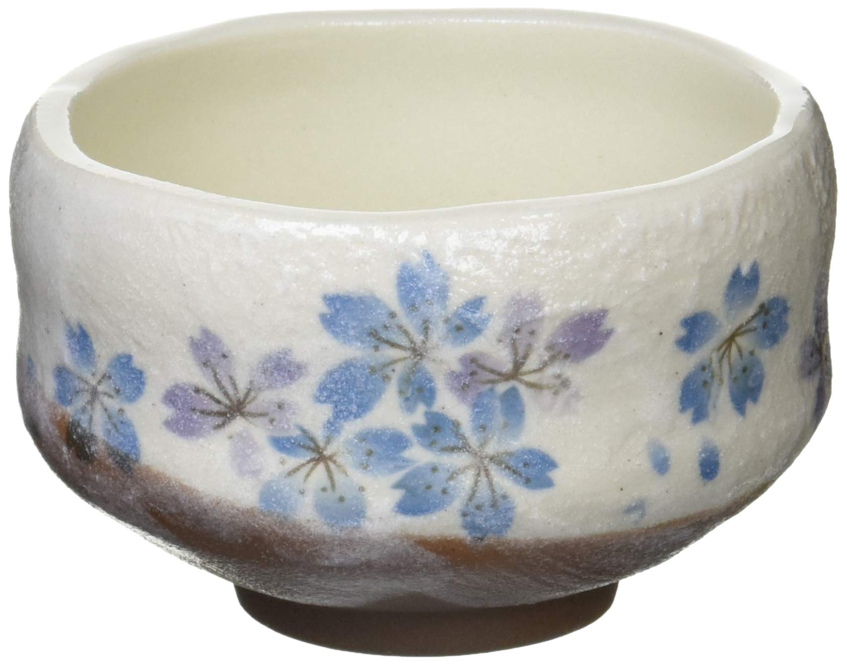 Japanese Matcha Bowl Chawan Heian Sakura Blue Colour Diameter 9.4 cm 250 ml Made in Japan