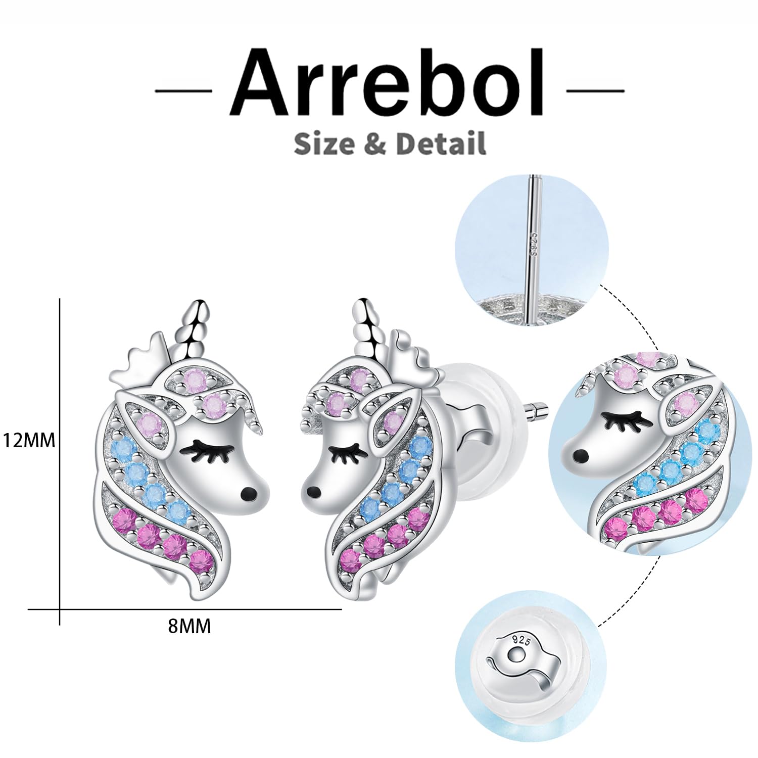 Arrebol Orecchini Donna Argento Sterling 925 con Scatola di Gioielli Regalo per Donne Moglie Madri Figlia Sorella