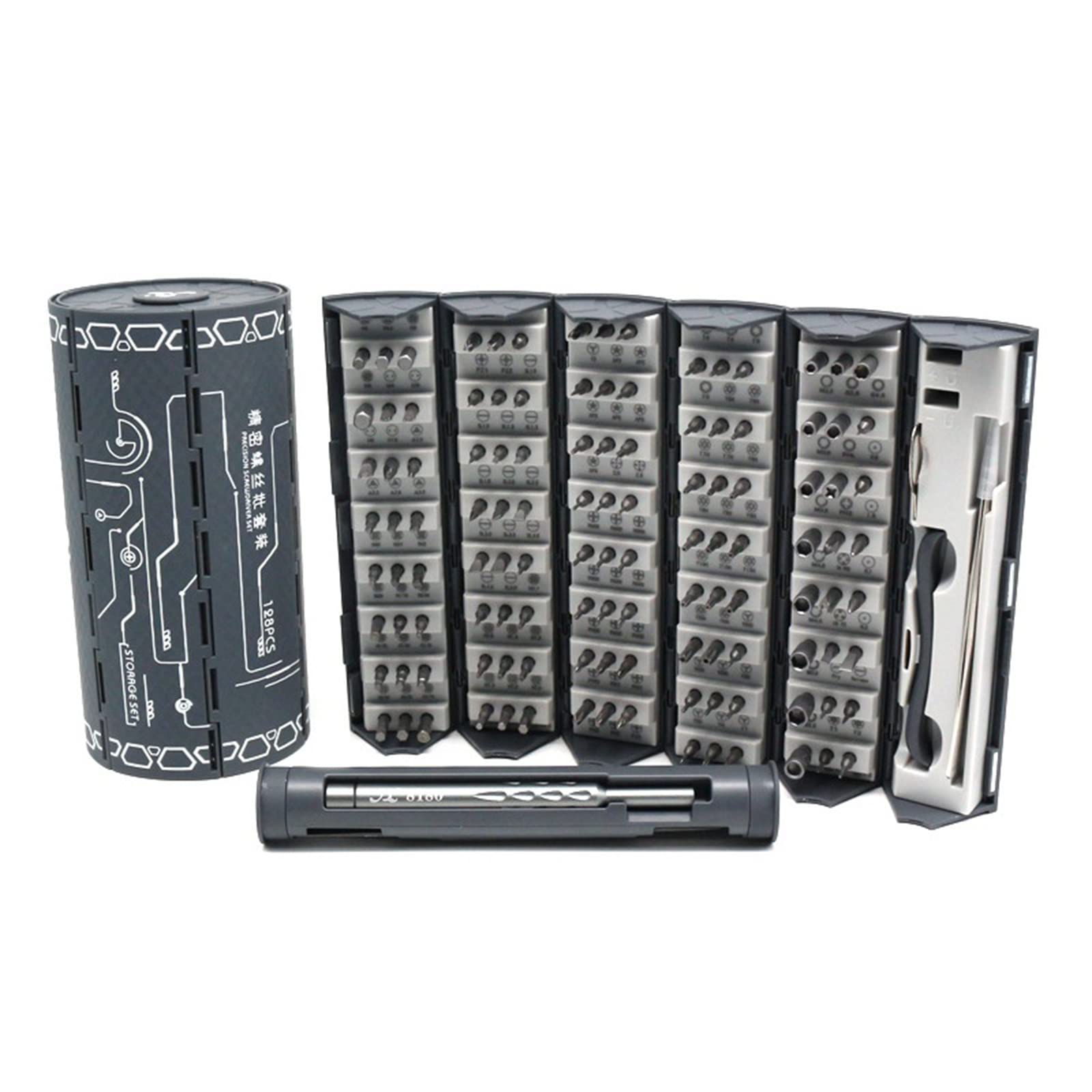 Jeu de tournevis de précision 128 en 1, kit d ' outils électroniques, jeu de tournevis magnétiques, outil de réparation pratique pour ordinateurs et téléphones