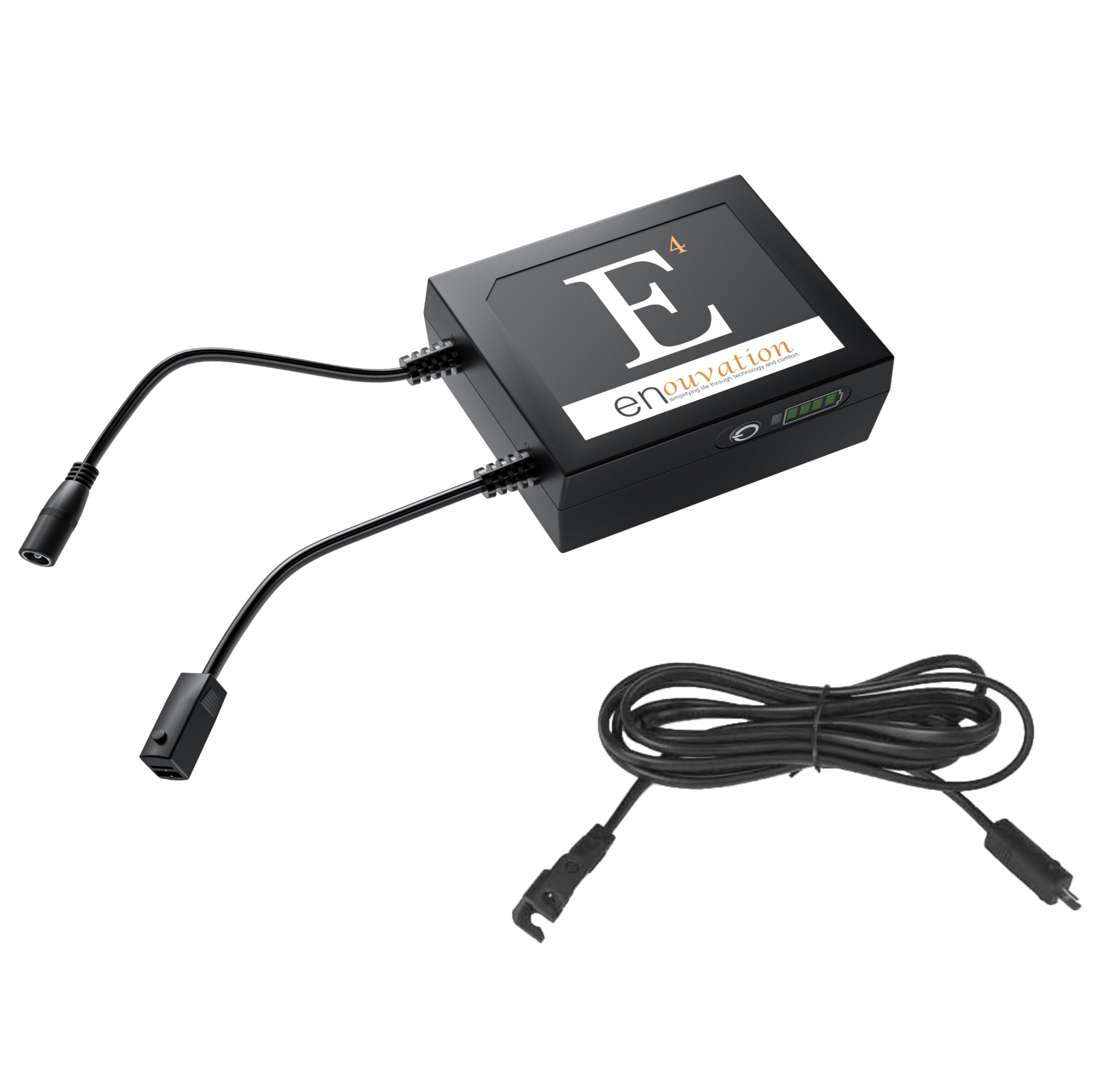 Enouvation E4 Power Pack- 3800mAh Rechargeable Lithium Ion Battery Supply for Reclining Furniture Bundle with 6.5 ft Extension Cable