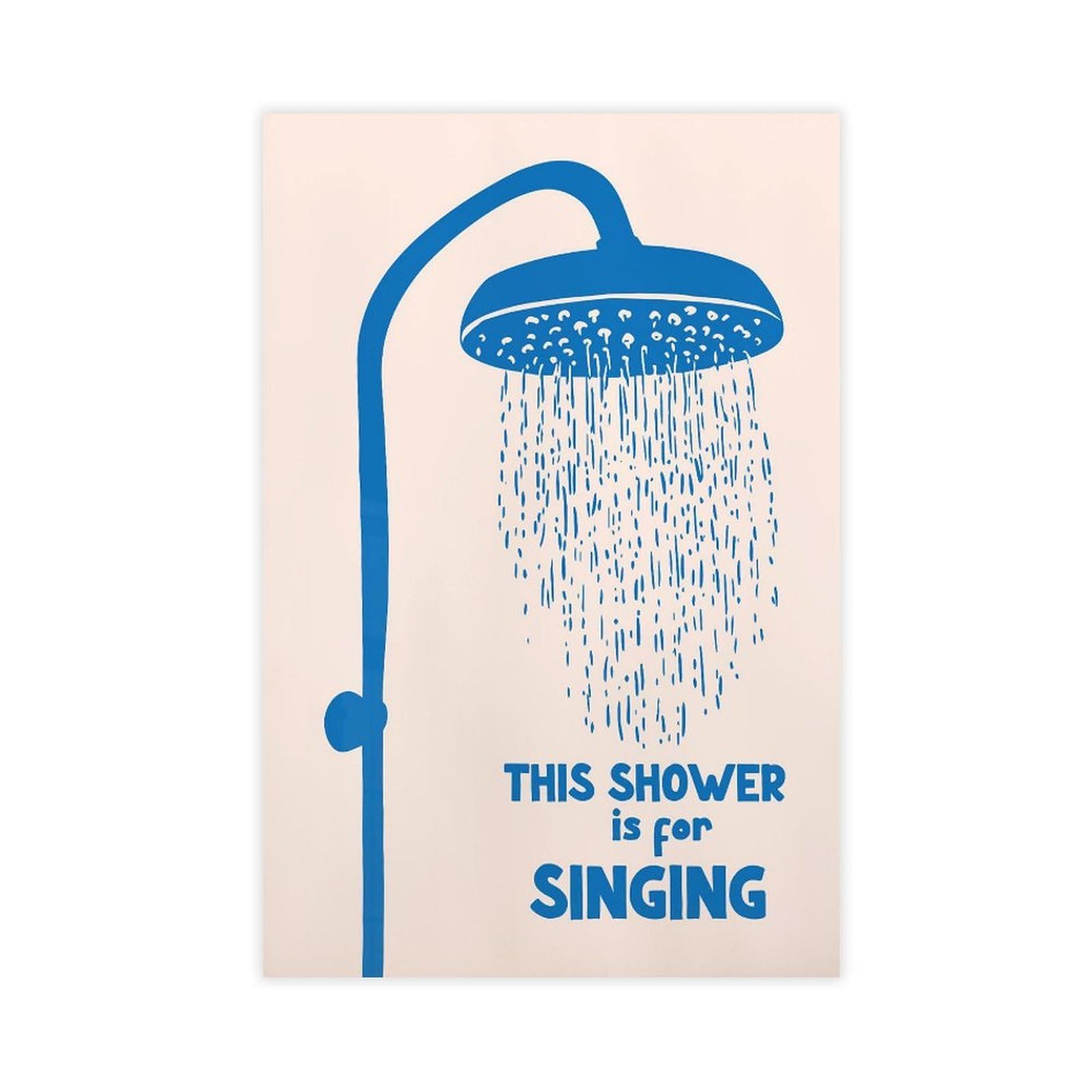 Wjwart Shower Suitable For Singing Canvas Poster Bedroom Decor Landscape Decor Gift 08X12inch(20X30cm)